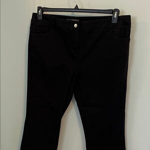 Elliott Lauren Cropped Black Jeans w/ Eyelet Embroidered Detail at Hem